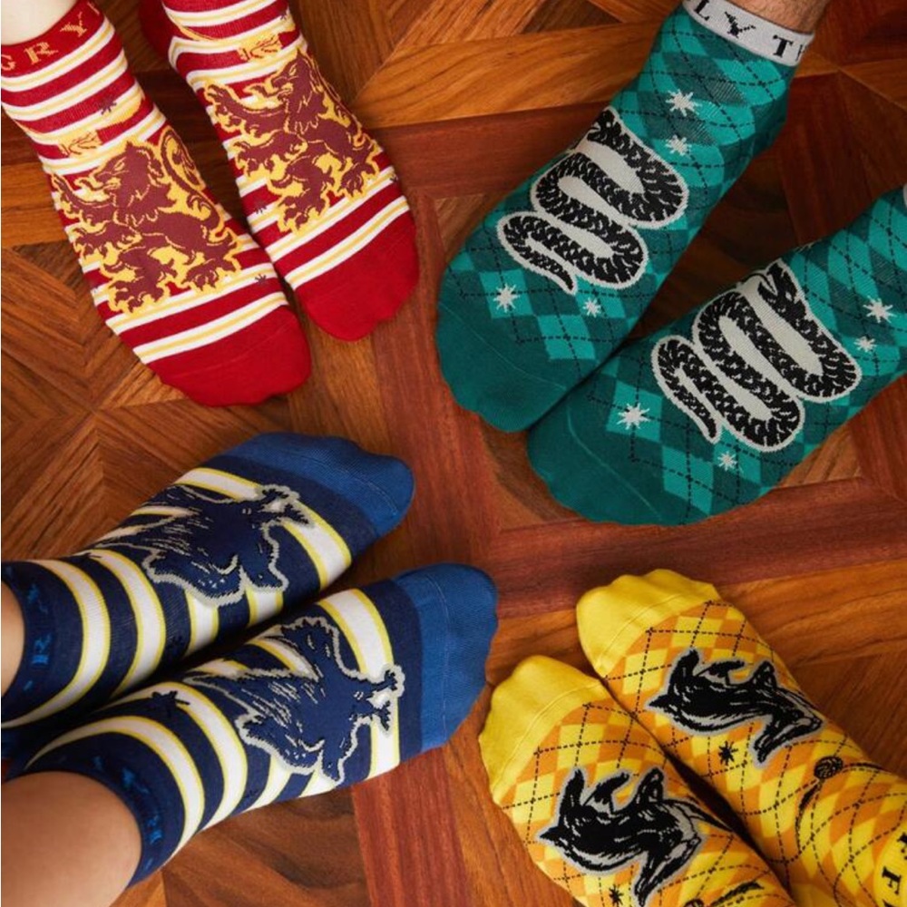 HARRY POTTER X Rebellious Rose 4pairs Animal Pattern Creative Ankle Socks